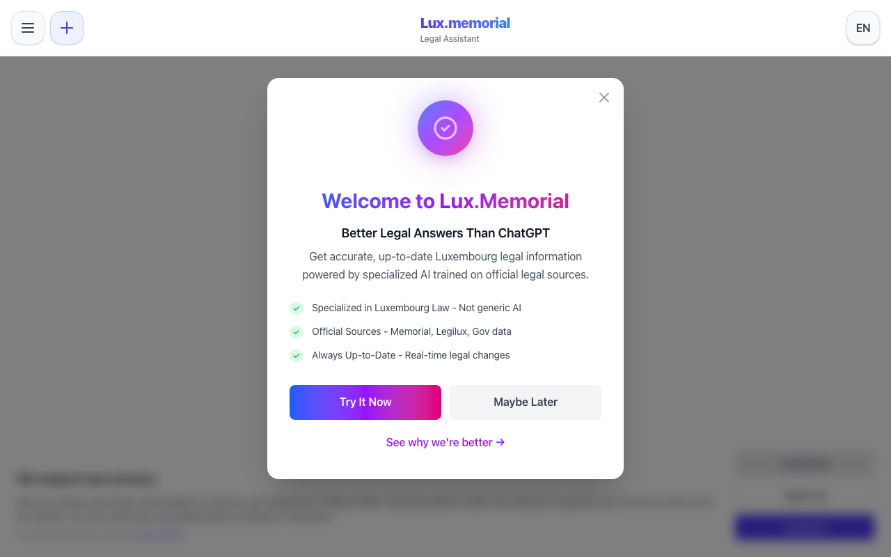 Screenshot of lux.memorial